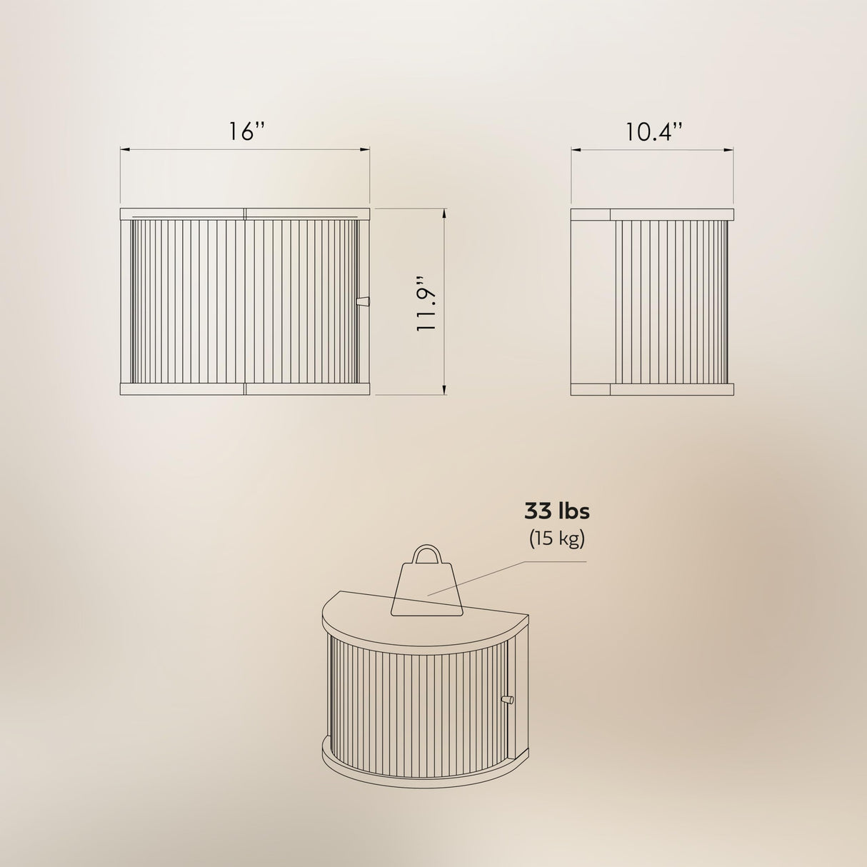 WERMO 16'' Floating Nightstand Shelf with a Sliding Door and Storage - Floating Bedside Shelf Wall Mount, Wall Mounted Wood Nightstand, Mid Century Modern Side Table (Oak) WERMO