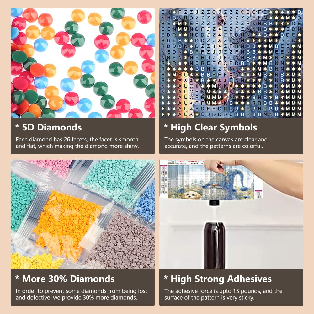 AMORARS Diamond Painting Kit for Adults, 5D Horse Diamond Art for Beginners - DIY Full Diamond Dot Gem Art Painting, Suitable Gifts and Home Wall Decoration Crafts, 12X12Inch AMORARS