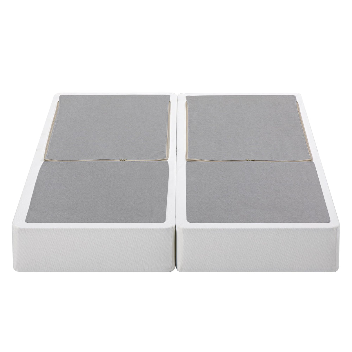 ZINUS 9 Inch Box Spring with Cover, No Assembly Mattress Foundation, Sturdy Metal Structure, Split Queen, White Zinus