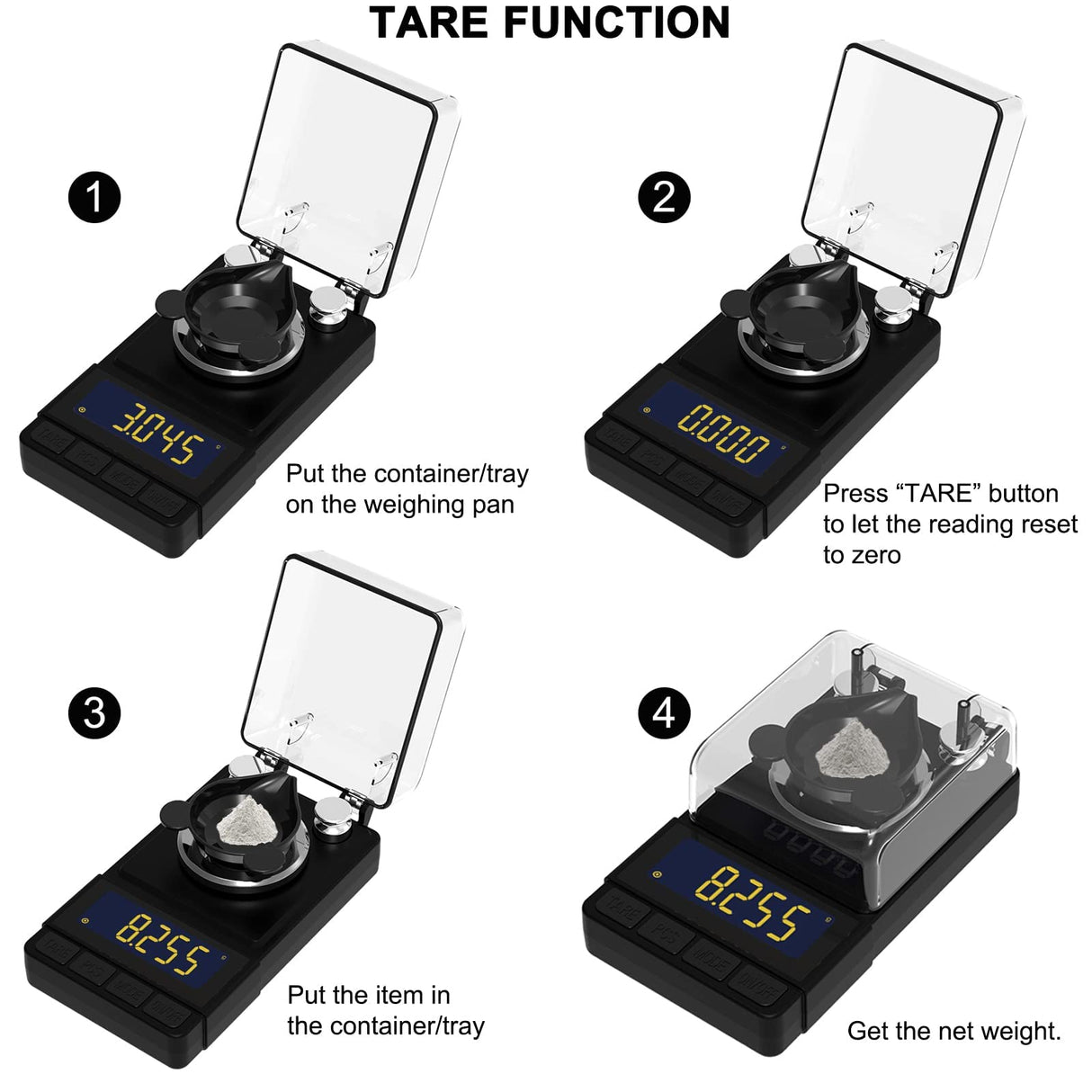 MAXUS Digital Milligram Scale 50g/0.001g, Compact Mg Scale with 20g Calibration Weight and Accessories, Black Powder Scale for Reloading MAXUS