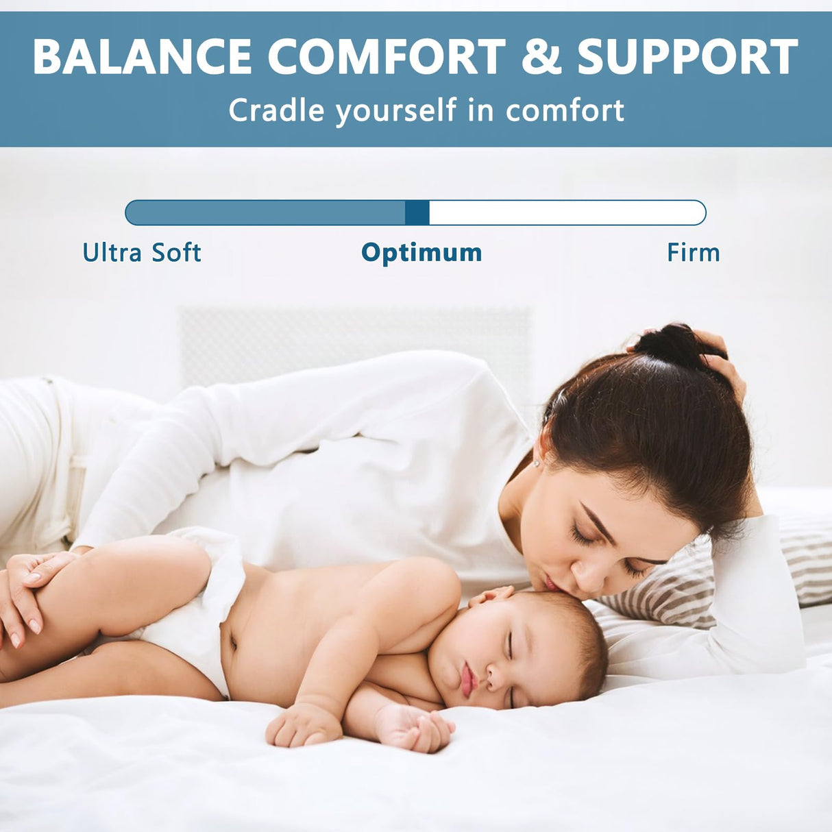 KELTARO Mattress Topper Full Size,Viscose Made from Bamboo Extra Thick Mattress Pad 8-21" Deep Pocket Soft Down Alternative Fill Mattress Protector Pillow Top Mattress Cover(54x75 Inches) KELTARO