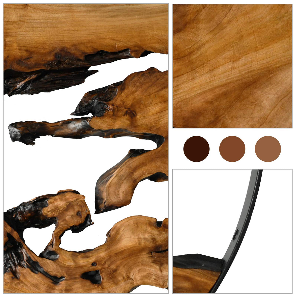 WELLAND Cedar Wood 16'' Wall decoration Ornaments, Hanging Decoration, irregular shape décor for Home, Living Room, Bedroom WELLAND