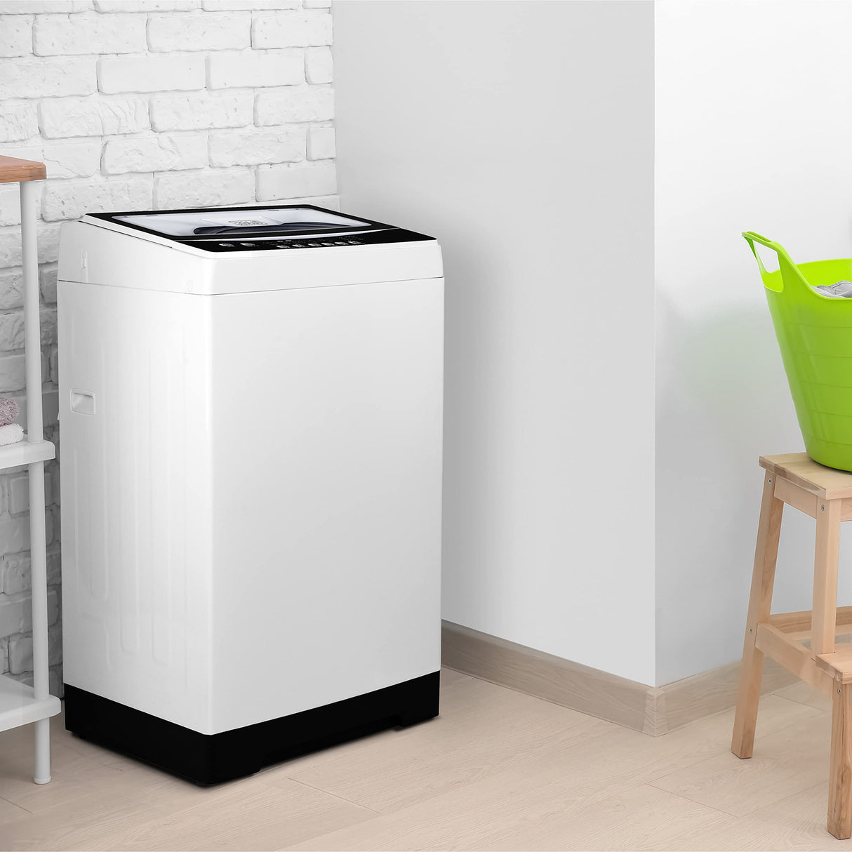 BLACK+DECKER 3.0 Cu. Ft. Portable Washer, 26.5 lb. Capacity Washing Machine, 6 Cycles, Quick Connect Sink Adapter and Drain Hose Included, Transparent Lid & LED Display, BPW30MW, White BLACK+DECKER