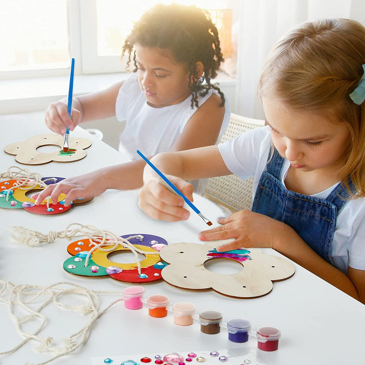 Kids Arts and Crafts Bird Feeders for Outside, 2-Pack DIY Wooden Paint Kits Outdoor Toys for Boys & Girls Age 3-5 4-8 8-12 Gooidea