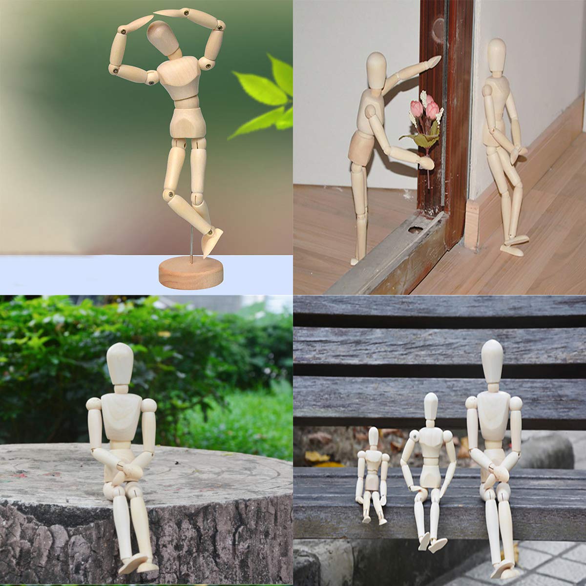 Artist Wooden Manikin Mannequin Sketching Lay Figure Drawing Model Aid Human Figure Artist Draw Painting Model Mannequin Jointed Doll for Art Drawing Human Figure UpTuoLi