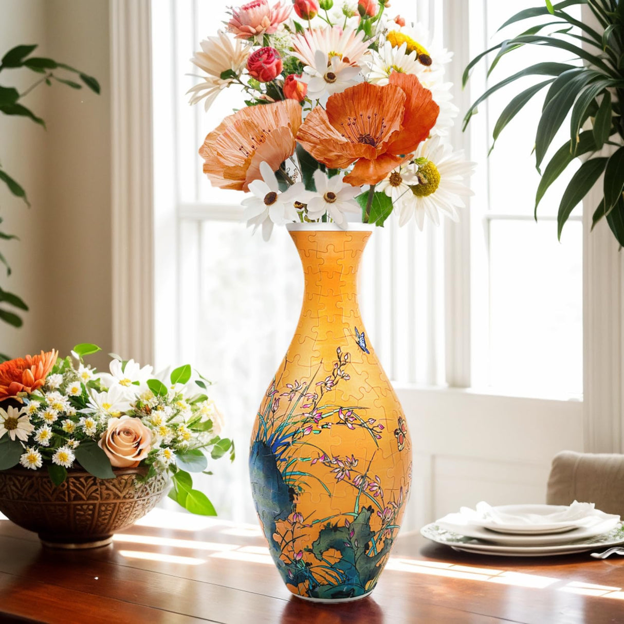 3D Puzzles Vase for Adults, 160 Pieces Puzzle Flower Vase for Home and Office Decor, DIY 4D Jigsaw Vase Arts and Crafts for Kids, Unique Housewarming Gifts for Moms YIZHOR