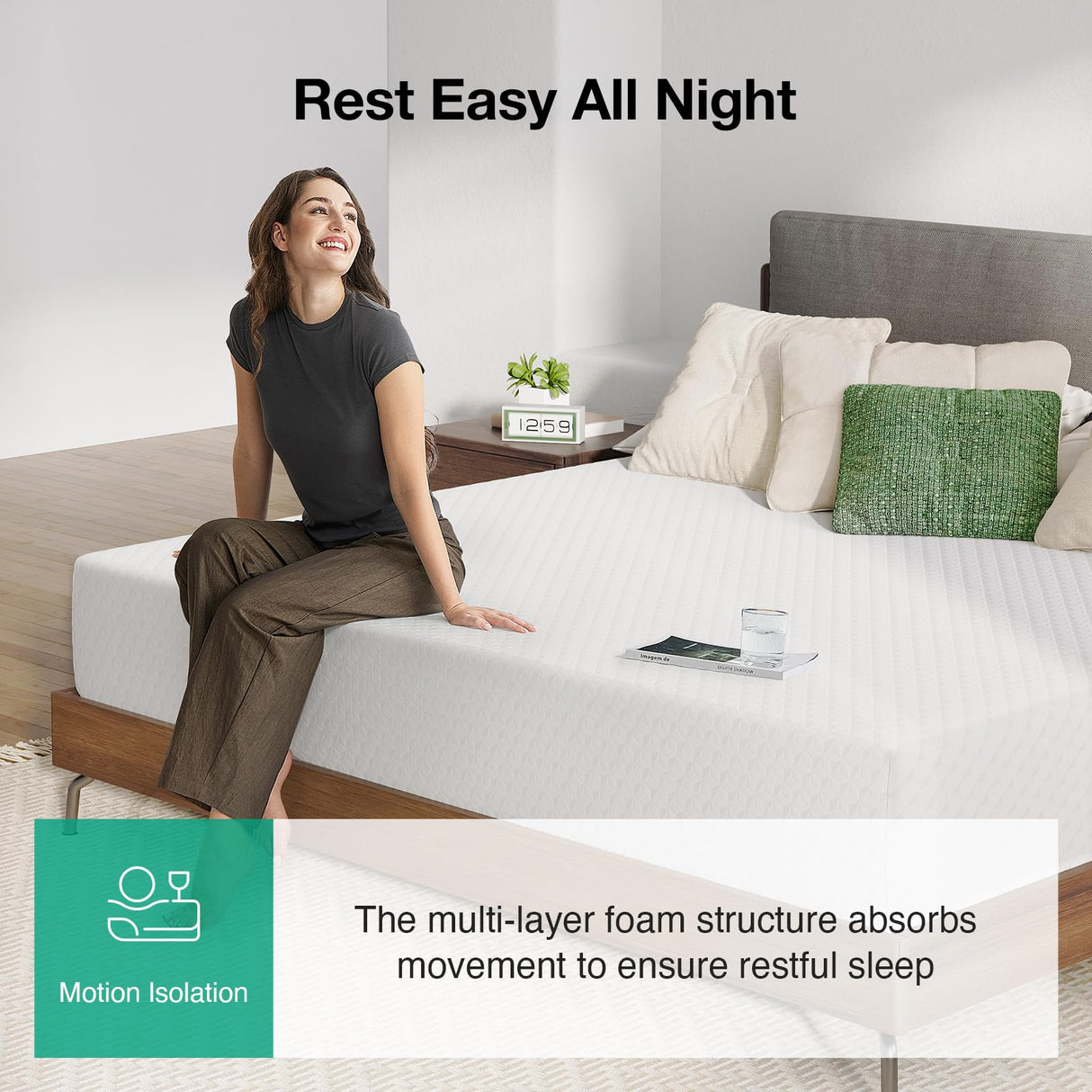 Novilla King Mattress, 10 Inch Memory Foam Mattress King Size with Comfort Foam for Pressure Relief & Fresh Cool Sleep,Removable Washable Cover,King Memory Foam Mattresses, Medium Firm Novilla