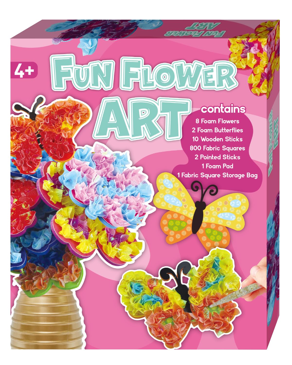 Poke in Fun Art Flower Craft Kits for Kids, Gifts for 6 7 8 9 10 Year Old Girls Art Supplies Activity,Creative Educational Toys for Girls & Boys Age 5-12,Birthday Gifts,Party Favours & Home Décor MUNDIDO