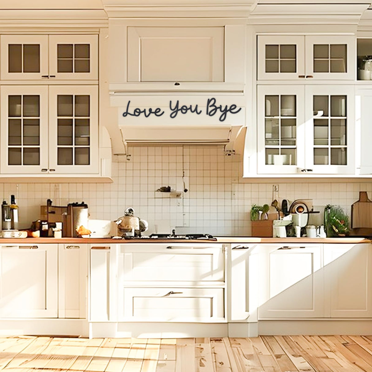 Starfa Lab Love You Bye Sign,Wooden Wall Art Plaque with Dots of Glue for Boho,Farmhouse Decor,Ideal for Living Room,Bedroom,Kitchen,Front Door starfa lab