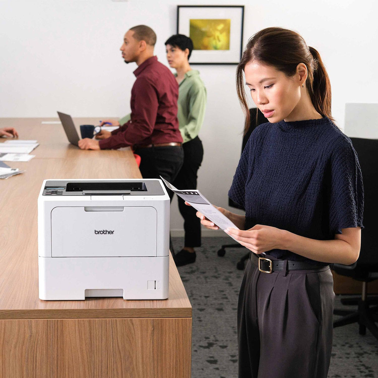 Brother HL-L6210DW Business Monochrome Laser Printer with Large Paper Capacity, Wireless Networking, and Duplex Printing, White Brother