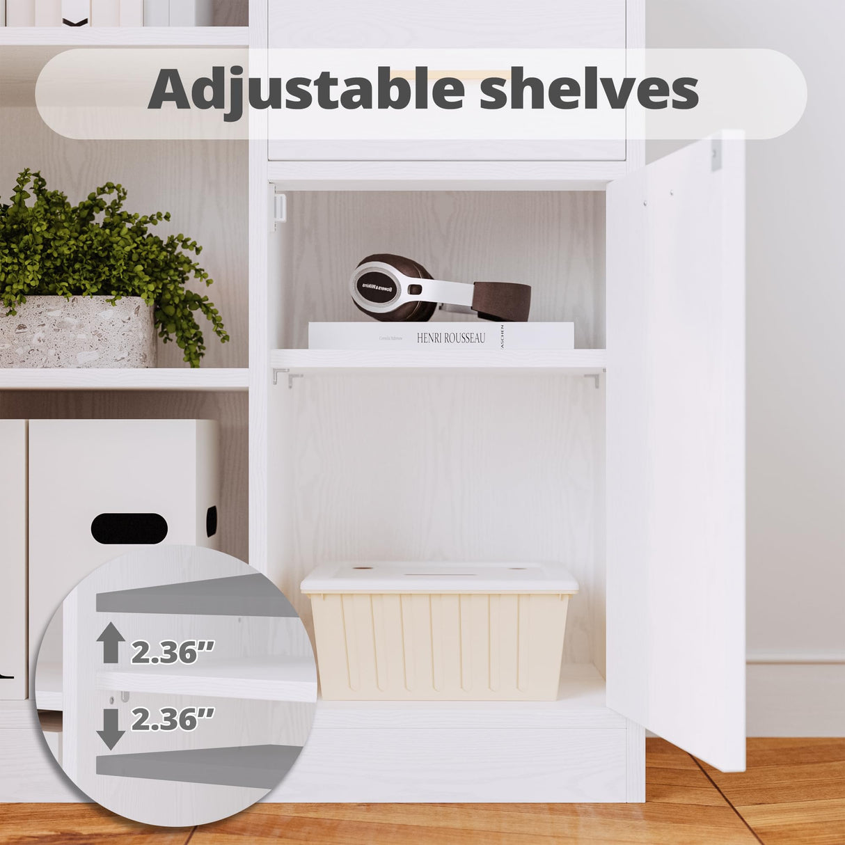 IRONCK Corner Bookshelf and Bookcase with 2 Drawer and 10 Open Shelves, 76.8" Height L Shaped Storage Shelf Corner Combination, for Living Room Home Office, Modern White IRONCK