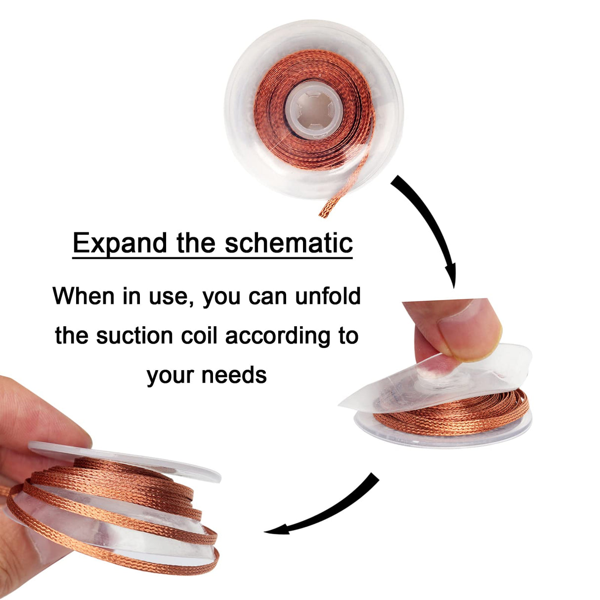 Lesnow solder wick braid 10ft Length Desoldering Wick Braid Remover Tool Solder Sucker 1 piece No-Clean soldering Wick Wire Roll and Disassemble Electrical Components Lesnow