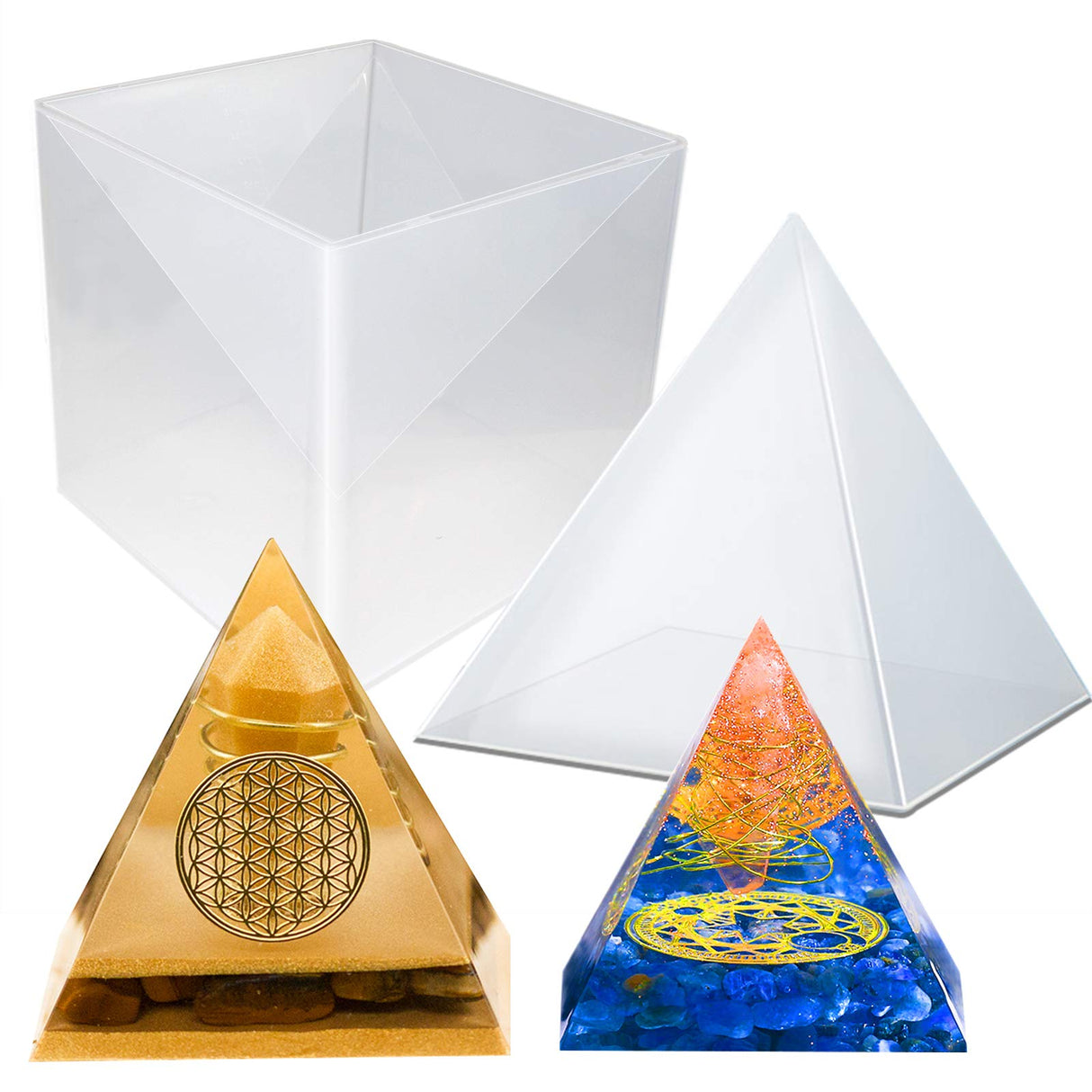 Large Pyramid Resin Mold Big Pyramid Mold for Resin Pyramid Silicone Mold Epoxy Resin Casting Mold for DIY Jewelry Casting Crafts Chistepper