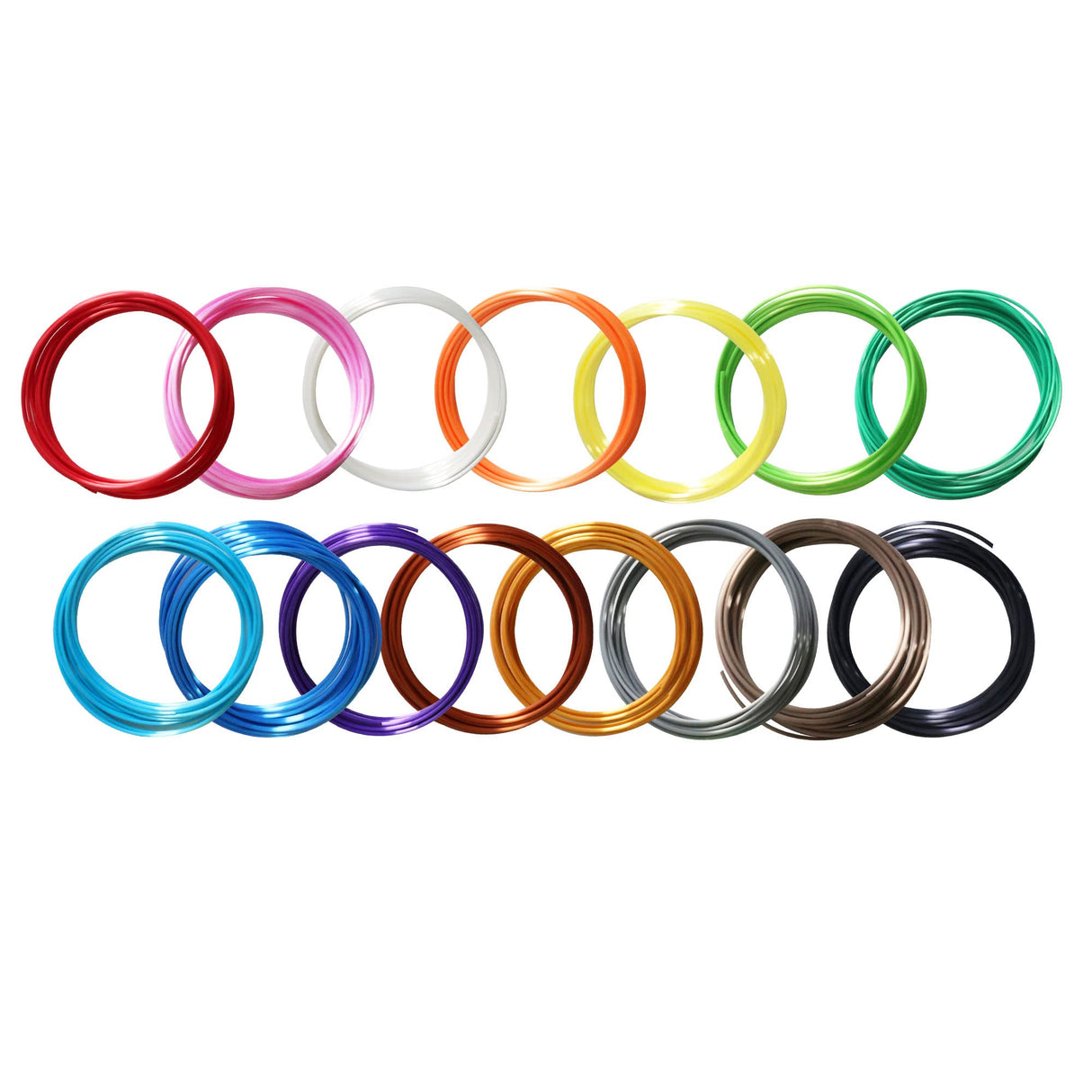 DO3D 15 Bright Colors 1.75mm 3D Pen Silk PLA Filament Refill, Each Color 4m, Total 60m 3D Printer Silk PLA Sample Pack, Compatible with FDM 3D Printer and 3D Pen, Not Support for 3Doodler Pen DO3D