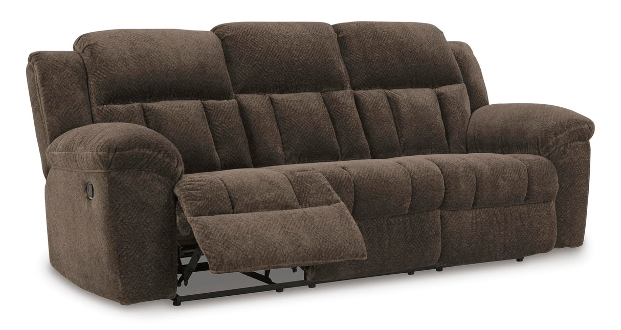 Signature Design by Ashley Frohn Modern Manual Reclining Sofa, Dark Brown Signature Design by Ashley