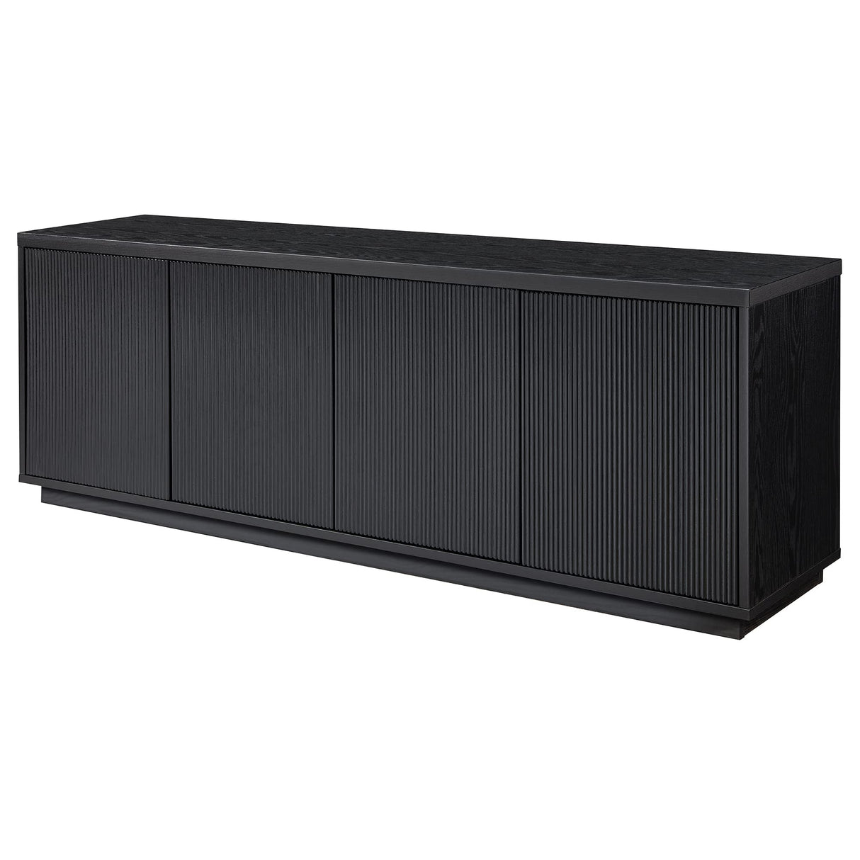 Henn&Hart Hanson TV Stand, 70" Wide, Black Henn&Hart