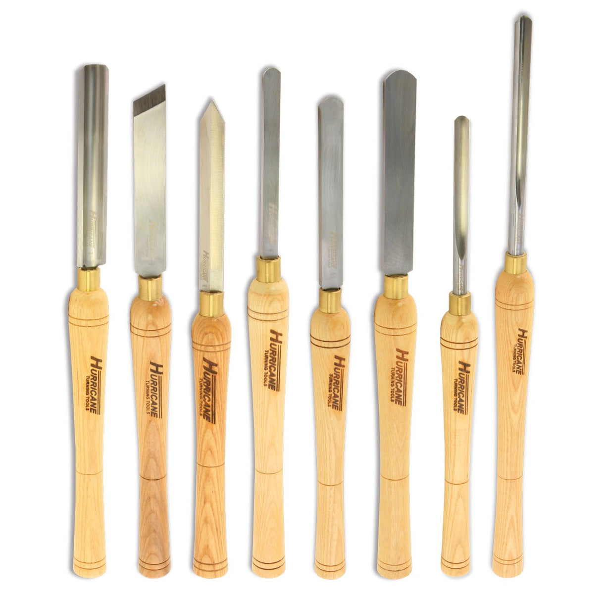 Hurricane Turning Tools, HSS, 8 Piece Starter Set, Standard Series Woodturning Tools Hurricane Turning Tools