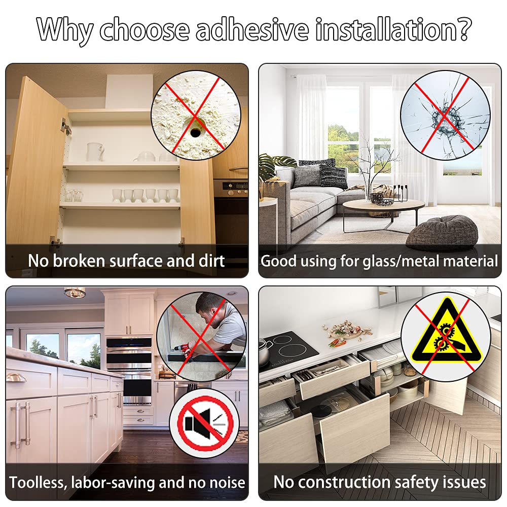 Jiayi Adhesive Magnetic Cabinet Door Catches 4 Pack Cabinet Door Magnet White Magnet Catch Cupboard Magnetic Catches Stainless Steel Kitchen Magnetic Latch for Drawer Wardrobe Closet Door Closing Jiayi