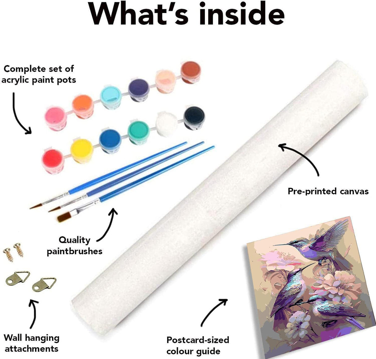 MjhRcll Paint by Numbers for Adults,Hummingbird Paint by Number for Adults Beginner,Paint by Numbers Canvas for Home Wall Decor Inch16X20 MjhRcll