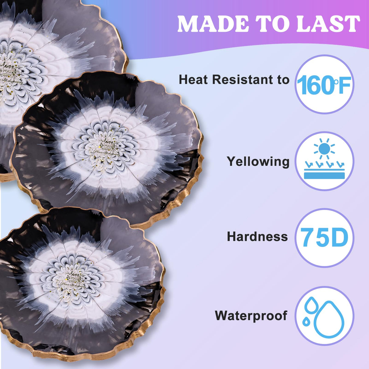 Bundle Set of 1.5 Gallon Deep Pour Epoxy Resin and 2 Gallon Epoxy Resin LET'S RESIN EPOXY RESIN