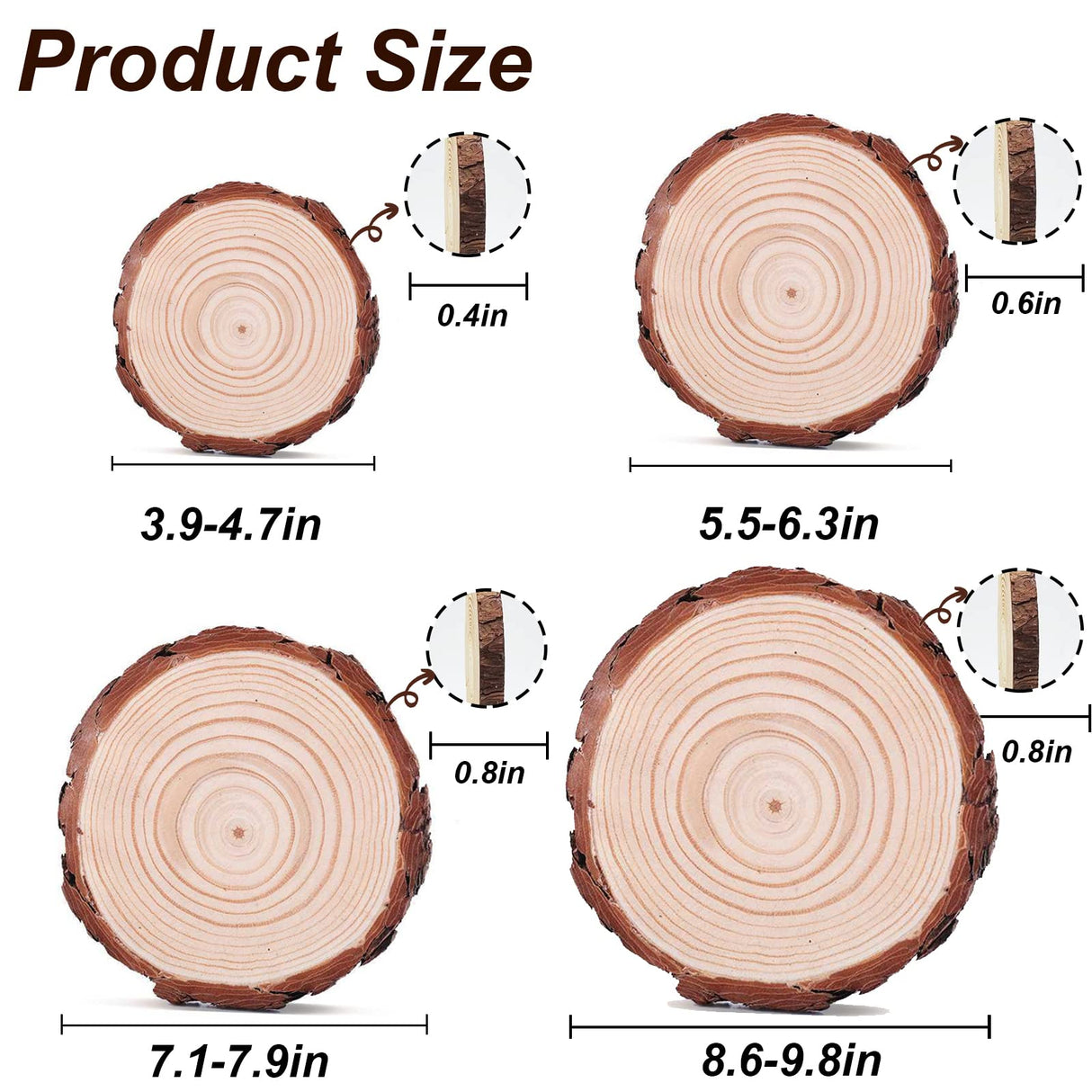 Personalized Picture Frame Custom Photo Printing on Wood Slices Wooden Craft with Bracket Customized Photo Gifts for Christmas Birthday Anniversary GONIS