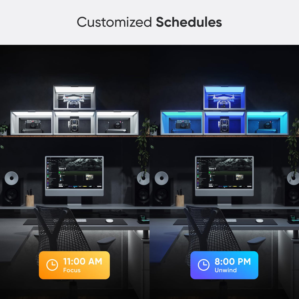 Smart LED Shoe Boxes Sneaker Display Case, Stackable Shoe Storage Organizers, Collection Crate, Figures & Collectibles Showcase (1-Pack Expasion Kit, Requires Stater Kit) Nanoleaf