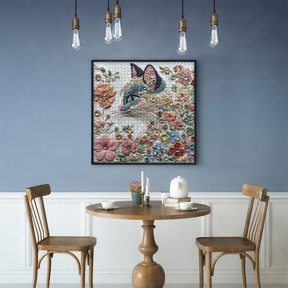 Impossible Cat Puzzles for Adults 1000 Pieces,PICKFORU Kitten Flower Puzzle Unique Art, Beauty Animal Kitty Cat Jigsaw Puzzle Floral, Colorful Hard Challenging Puzzle PICKFORU