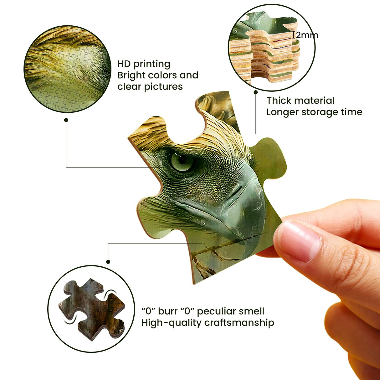 MAIYOUWENG 1000 Piece Wooden Puzzles for Adults Family Elderly or Kids, Warrior and Animal Puzzle Game for Parent-Child, Funny 1000 Piece Native American Jigsaw Puzzle Toy Gift for Friend Wife Mom MAIYOUWENG