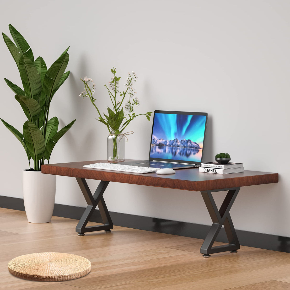 Likapop 16" Metal Bench, Desk and Coffee Table Legs, Heavy Duty Furniture Legs, Black End Table Legs, DIY Legs (H16" x W11.8", Set of 2) Likapop