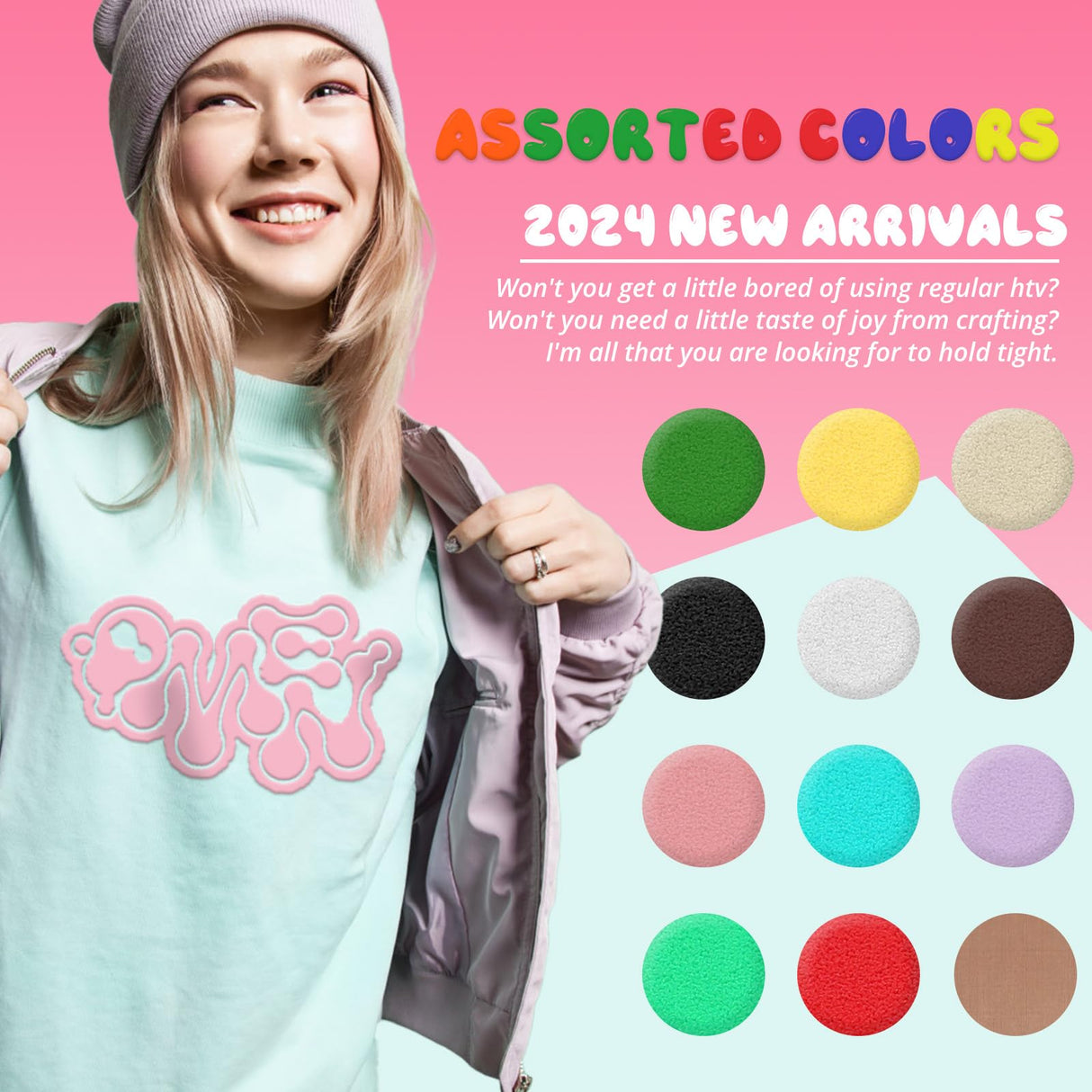 HTVRONT Auto Heat Press Machine for T Shirts White & HTVRONT 3D Puff Vinyl Heat Transfer for Cricut & Cameo HTVRONT