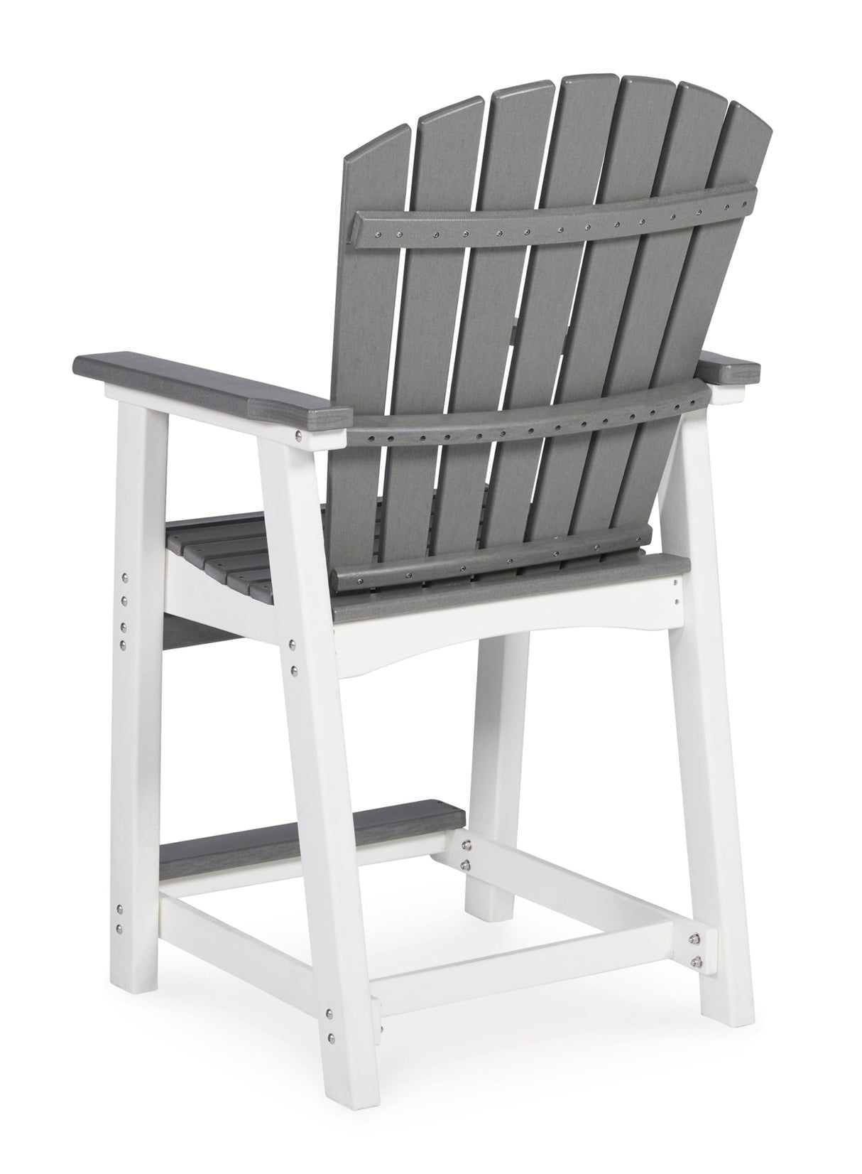 Signature Design by Ashley Outdoor Transville HDPE Patio Barstool, 2 Count, Gray Signature Design by Ashley