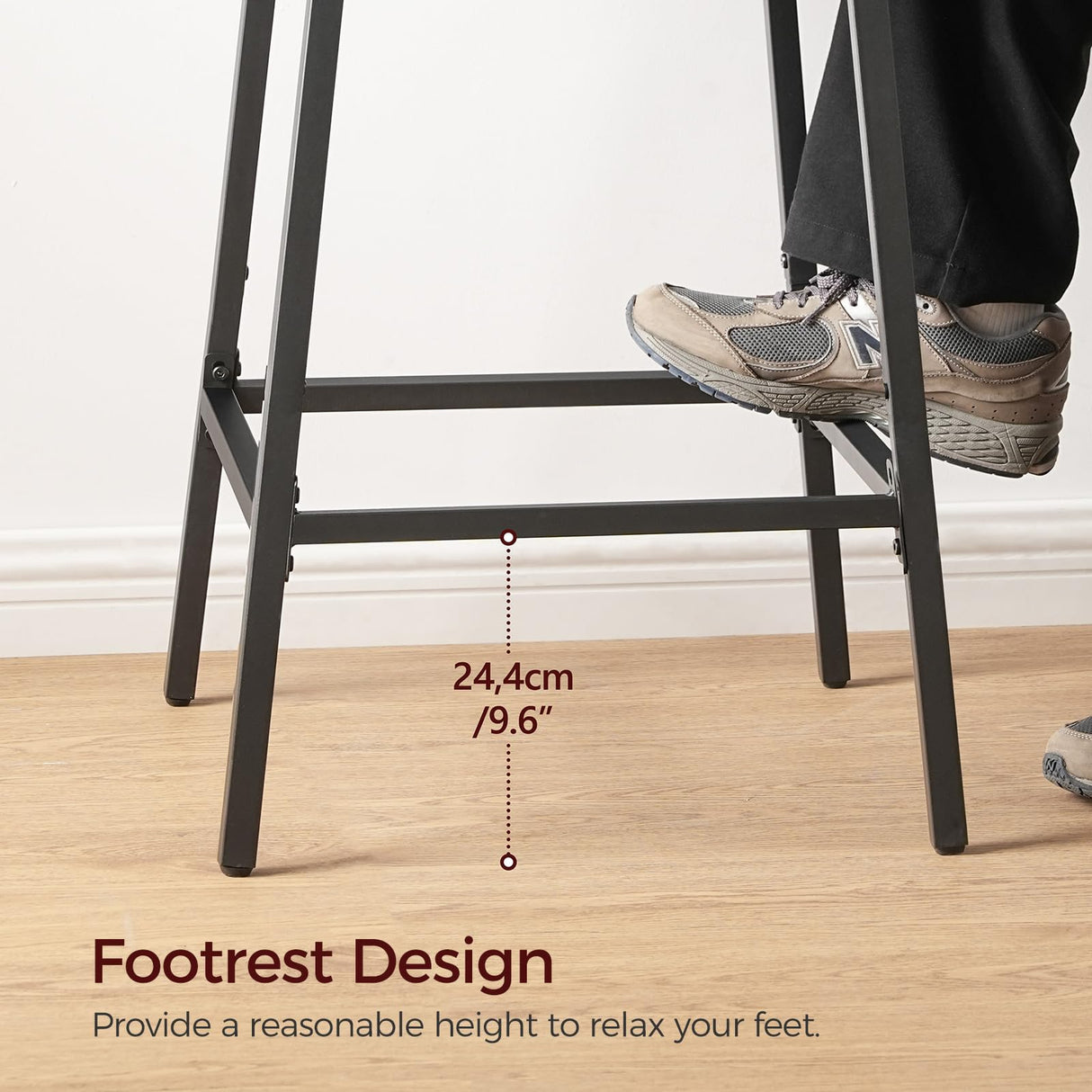 MAHANCRIS Round Bar Table, 37.4" High Pub Table, 2-Tier Counter Height Cocktail Table, High Top Tables with Storage, Bistro Tables for Small Spaces, Easy to Assemble, Black BTHB12501 MAHANCRIS