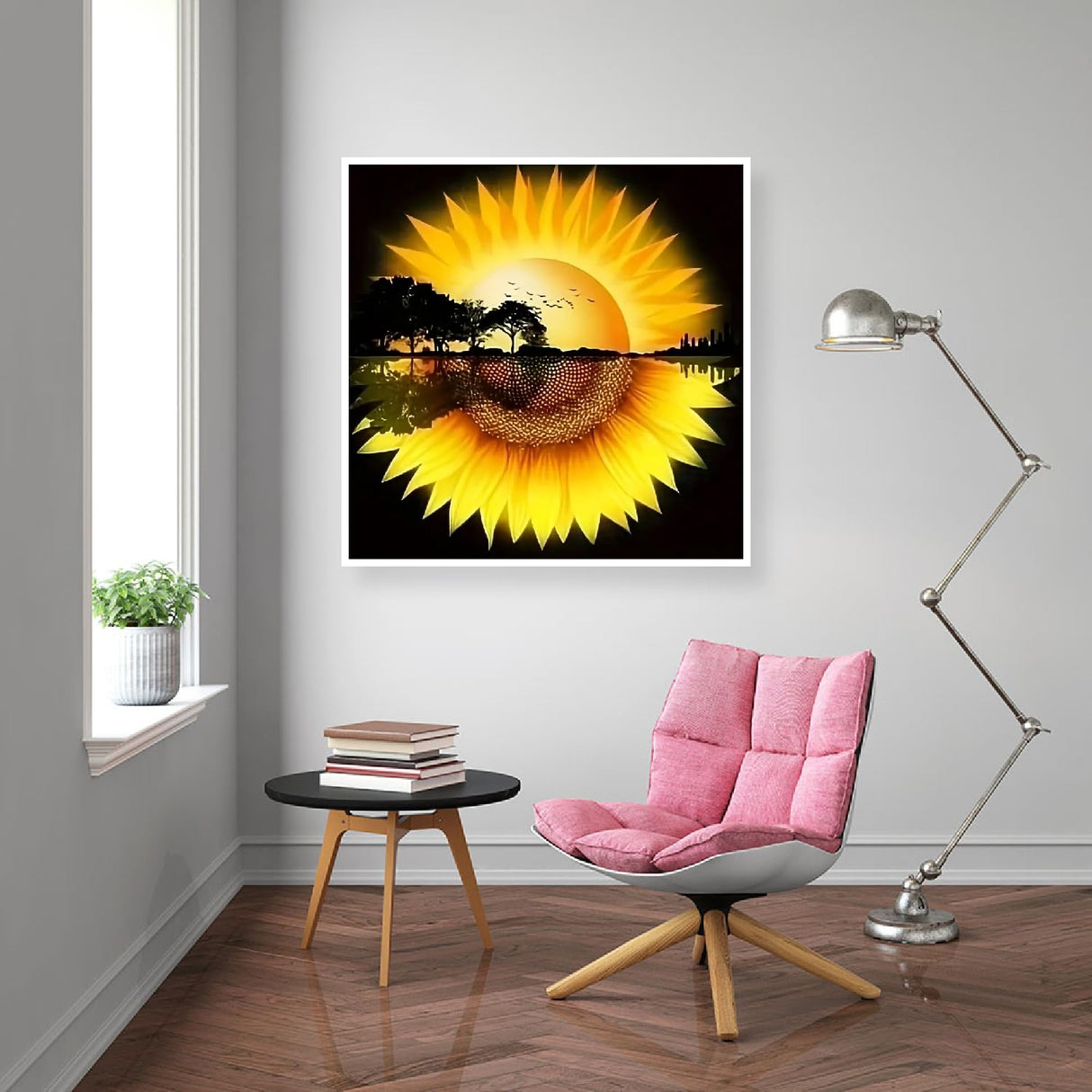 BOHADIY Sunflower Diamond Art Painting Kits for Adults, Tree of Life Full Drill Diamond Dots Paintings for Beginners, Round 5D Paint with Diamonds Pictures Gem Art Painting Kits DIY Crafts 12x12inch BOHADIY