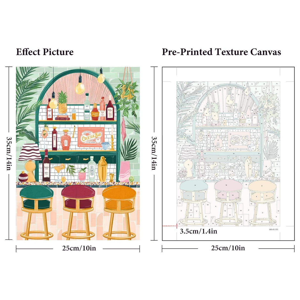 6 Pack Paint by Numbers Kit for Adults Beginner, Coffee Adult Paint by Number Kits on Canvas Without Frame, DIY Acrylic Fruit Oil Painting by Numbers for Home Decor Gift 10” W x 14”L Fountor