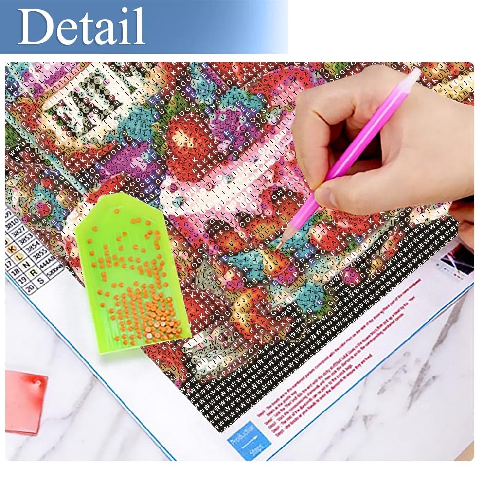 JFYHAB Christmas 5D Diamond Painting Kits for Adults Beginners,DIY Winter Cake Diamond Art,Full Round Drill Diamond Dot Gem Art Kits, Party Home Wall Decor 12x12 Inch JFYHAB