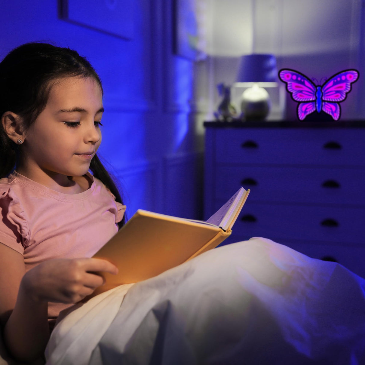Elumina Decor - Butterfly Infinity Mirror Night Light - LED Butterfly Nightlight for Kids - USB-Powered with Dimmer Switch - 3D LED Infinity Light - Bedroom Decor for Boys, Girls & Teens - 12" x 13" Elumina Decor