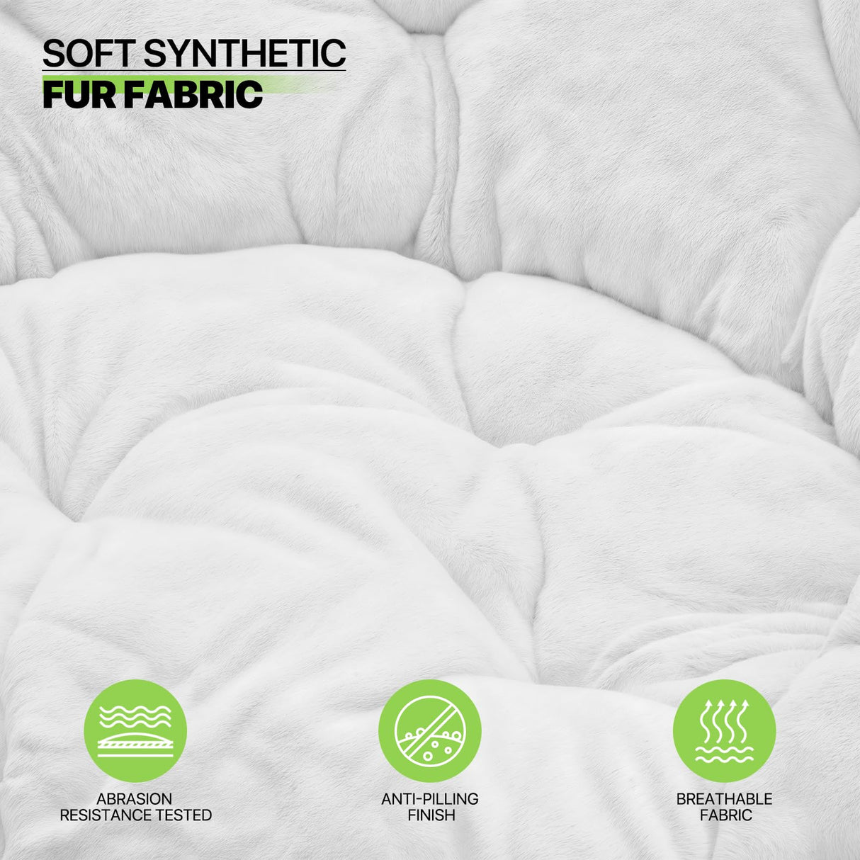 Magshion Saucer Chair for Adults, Oversized Folding Cozy Moon Chair with Gold Metal Frame, Furry Faux Fur Comfy Lazy Seat for Bedroom, Living Room, Dorm Room, Apartment (White) Magshion