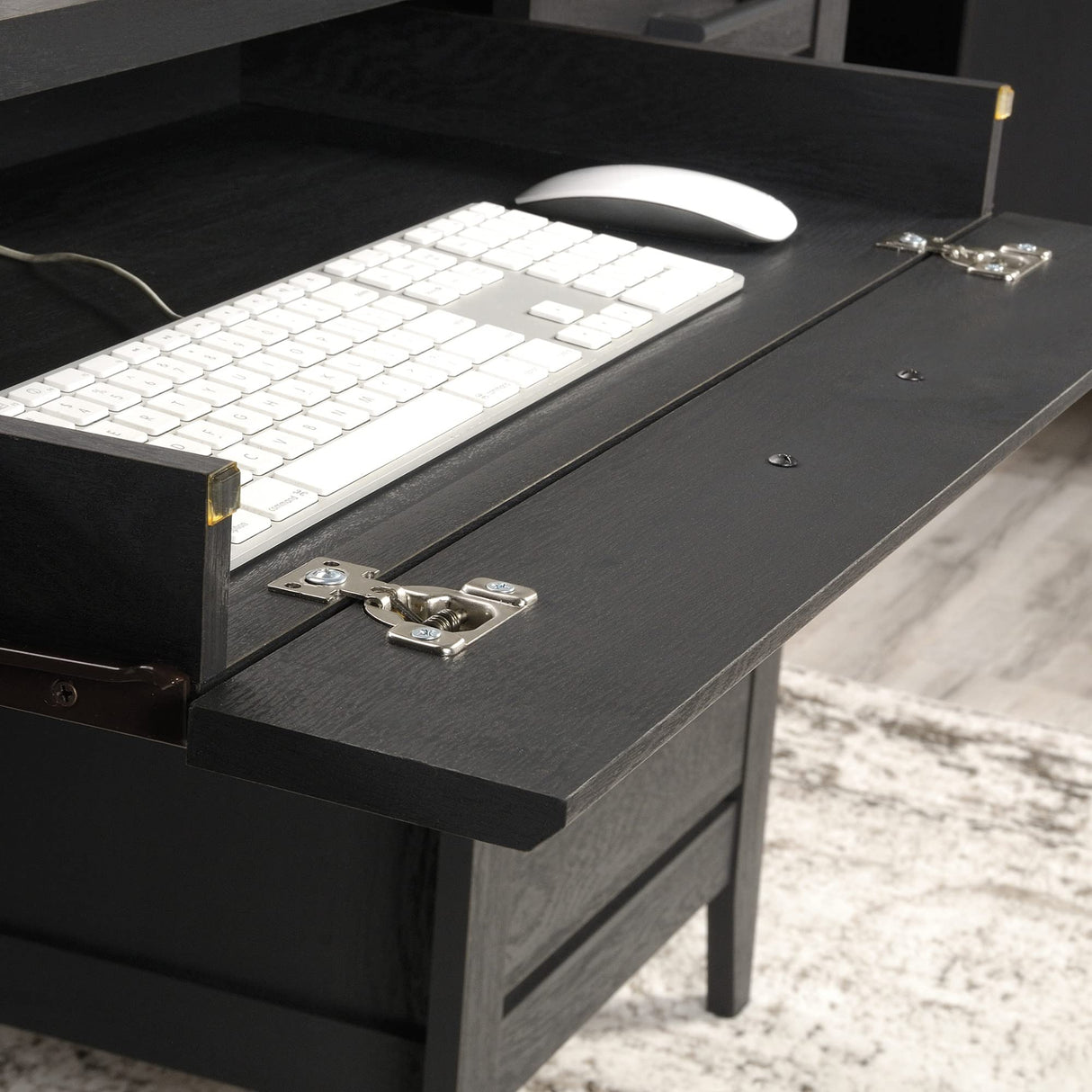 Sauder® Summit Station 66" W Executive Computer Desk, Raven Oak Sauder