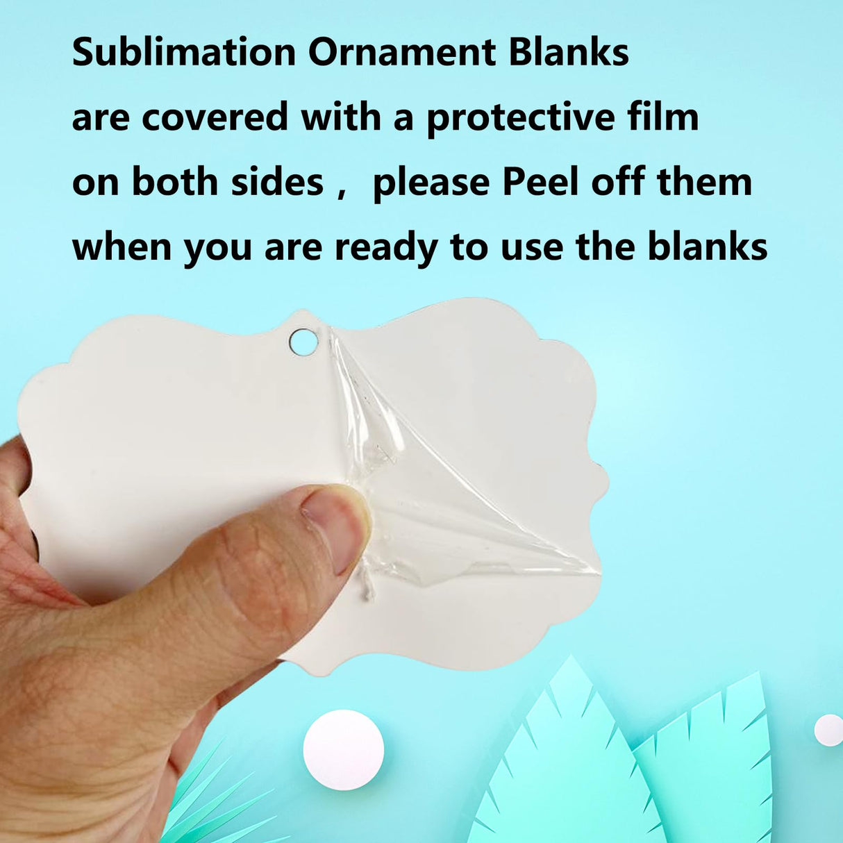 20 pcs Sublimation Ornament Blanks Sublimation Blanks Ornaments Products for Christmas Day and Halloween Day Decoration AiDiYGECO