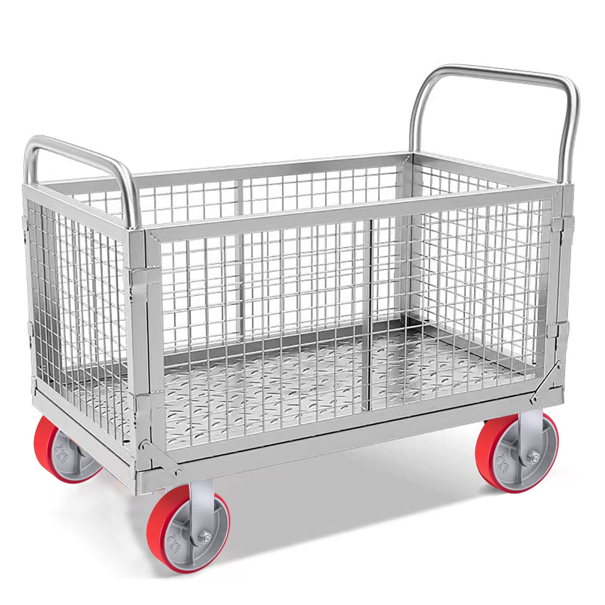 8"X 2" Heavy Duty Casters Wheels - Industrial Caster Wheels Polyurethane Caster Wheel with Strong Load-bearing Capacity 6000 LB, heavy duty casters wheel -set of 4, Widely Used in Tool Box, Trail Jack SY America