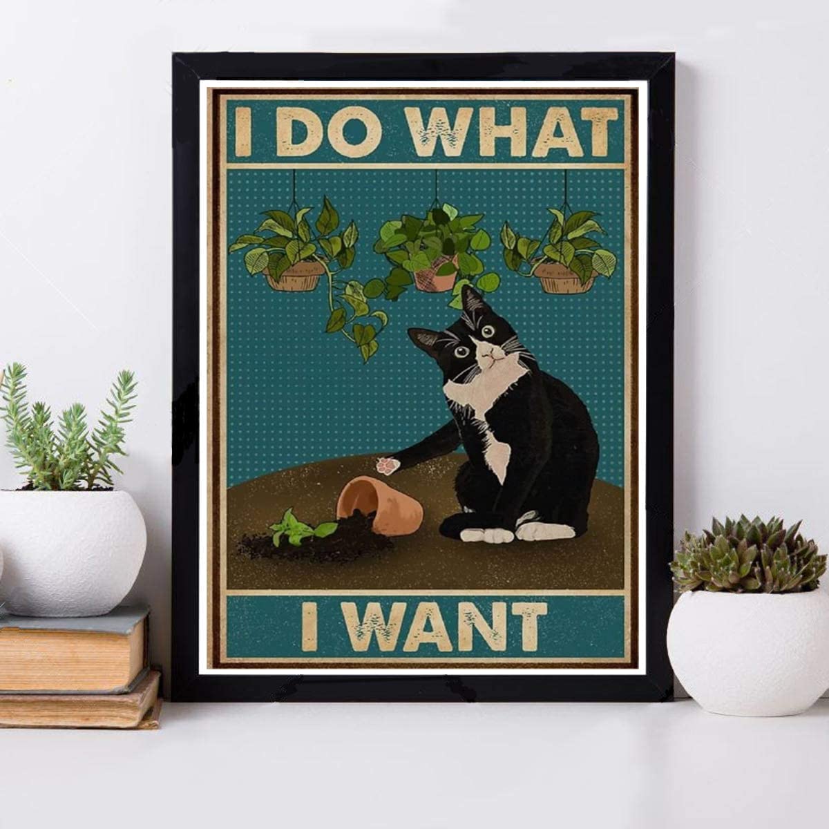 GUYANA DIY 5D Diamond Painting by Number Kits for Adults,Cute Cat Diamond Painting Kits Round Full Drill Diamond Art Kits Picture Arts Craft for Home Wall Art Decor(I Do What i Want) GuyAna