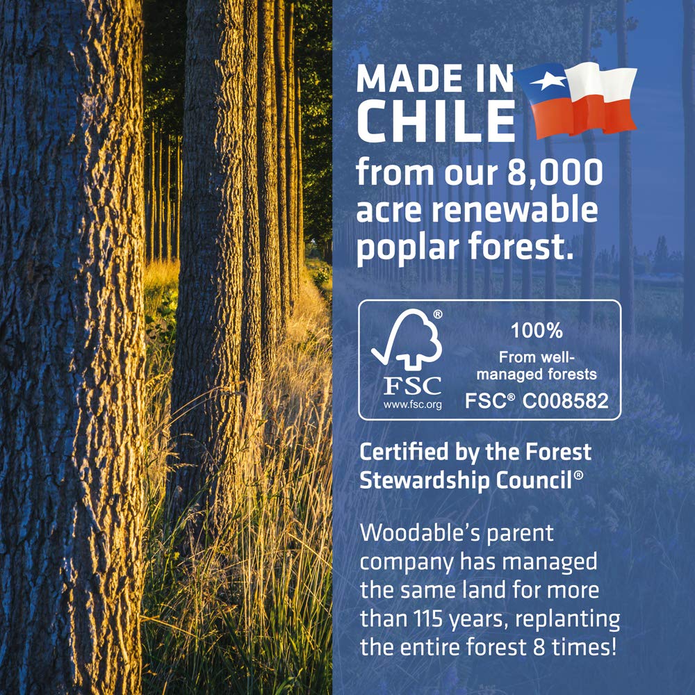 Disposable Wooden Cutlery Set - 100% Home Compostable - 100 Mix - (40 Forks, 40 Spoons and 20 Knives) 6.5", Bamboo Utensils Alternative, Eco-Friendly, Organic, Sustainable and Carbon Neutral Certified WOODABLE