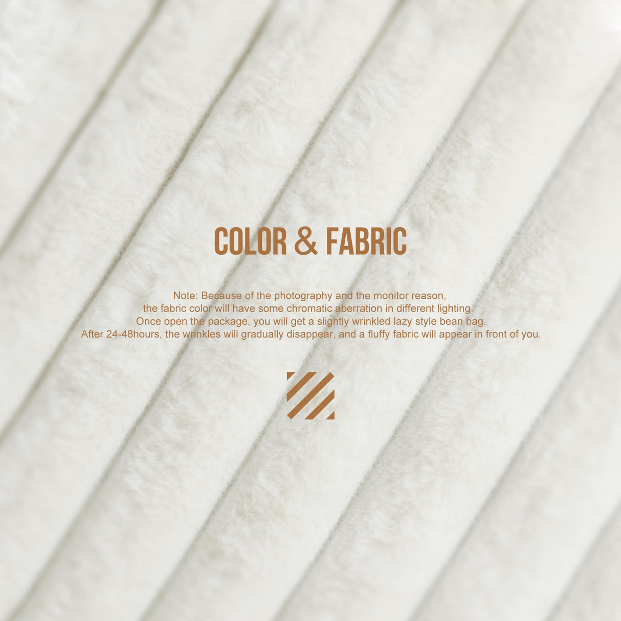 Hobestluk 3ft Bean Bag Chairs for Adults Large Beanbag Chair with Stripe Plush Cover Big Bean Bag Chair for Living Room Bedroom Dorm Office - White (36” x 36” x 22”) Hobestluk