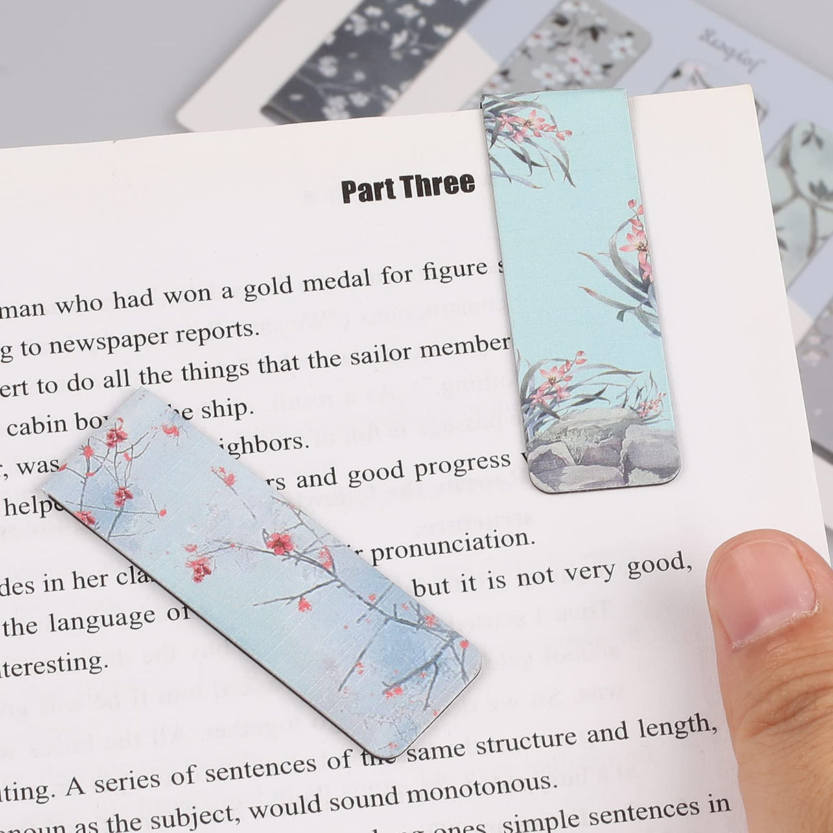 15 Pieces Bookmarks, Magnetic Bookmarks for Women, Page Markers for Students Teachers Reading (Floral Style) Joyberg