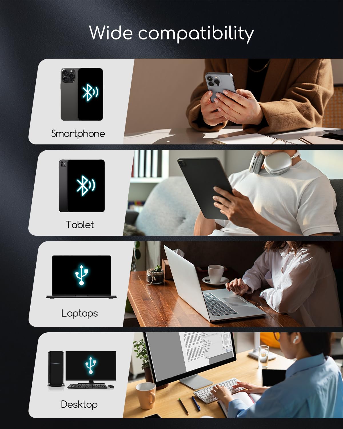 Portable Printers Wireless for Travel, Inkless Thermal Printer, Bluetooth Mobile Printer Support 8.5" X 11" Letter & A4 Size, Compatible with iPhone Android Laptop, Compact Printer for Home Car Office TATTMUSE