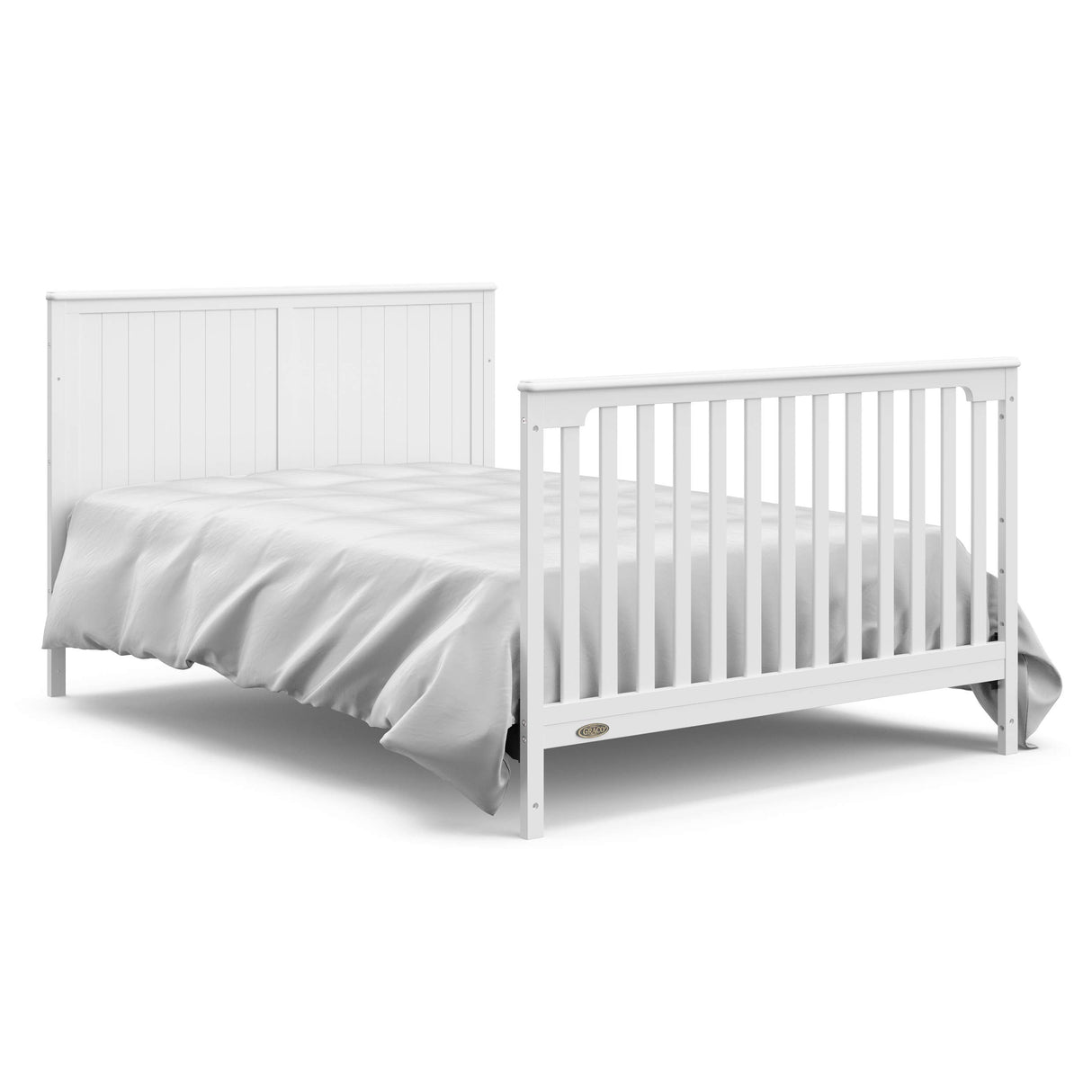 Graco Hadley 5-in-1 Convertible Crib and Changer with Drawer (White) – GREENGUARD Gold Certified, Crib and Changing -Table Combo with Drawer, Includes Baby Changing Pad, Converts to Full-Size Bed Graco