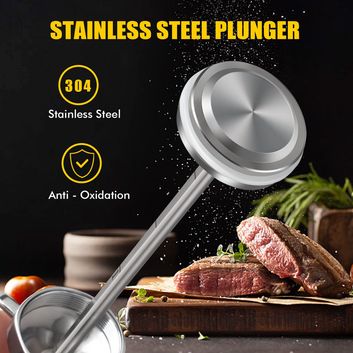 Ofargo Meat Injector, Meat Injectors for Smoking with 3 Marinade Injector Needles; Injector Marinades for Meats, Turkey, Brisket; 2-oz Ofargo