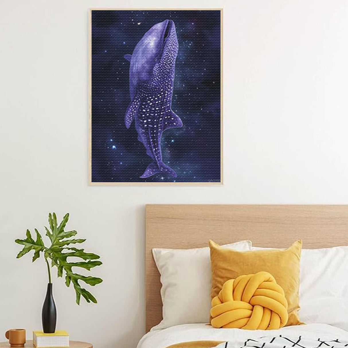 DIY 5D Diamond Painting Drawing Pictures by Number Kits Whale Shark Pattern Cross Stitch Crystal Rhinestone Embroidery Paintings Pictures Arts Craft for Home Wall Decor 12x16 in QACEYID