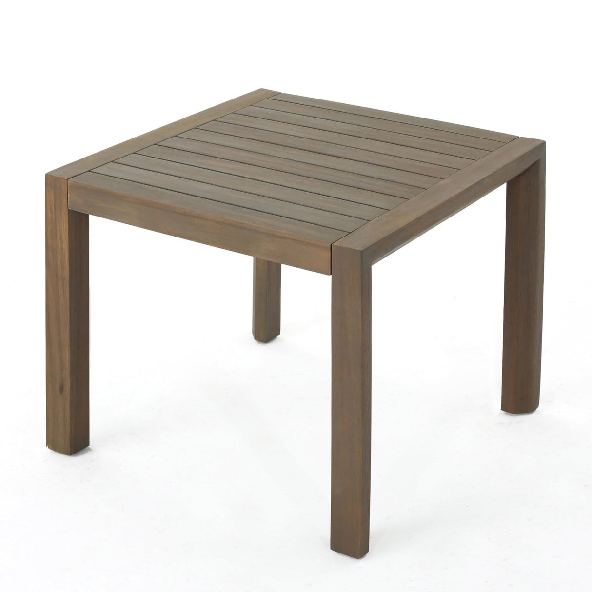 Christopher Knight Home Leah Outdoor Acacia Wood Chat Set with Water Resistant Cushions, 3-Pcs Set, Grey Finish / Grey Christopher Knight Home