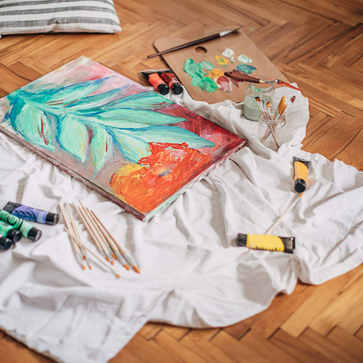 Stretched Canvas, 6x8, 8x10, 10x12, 12x16, 8 Set Artist Canvase Frame Board Panels, 100% Cotton Blank Canvase Oil Acrylic Watercolor Pouring Paint, Acid-Free for Kids & Artists Villanelle